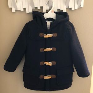 Wool toggle coat